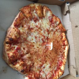 Greasy pizza, no tang in the sauce, undercooked