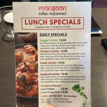 Monsoon Indian Restaurant - Lunch specials - Indian Near Me - Vancouver, British Columbia Monsoon Indian Restaurant - Lunch specials - Indian Near Me - Vancouver, British Columbia