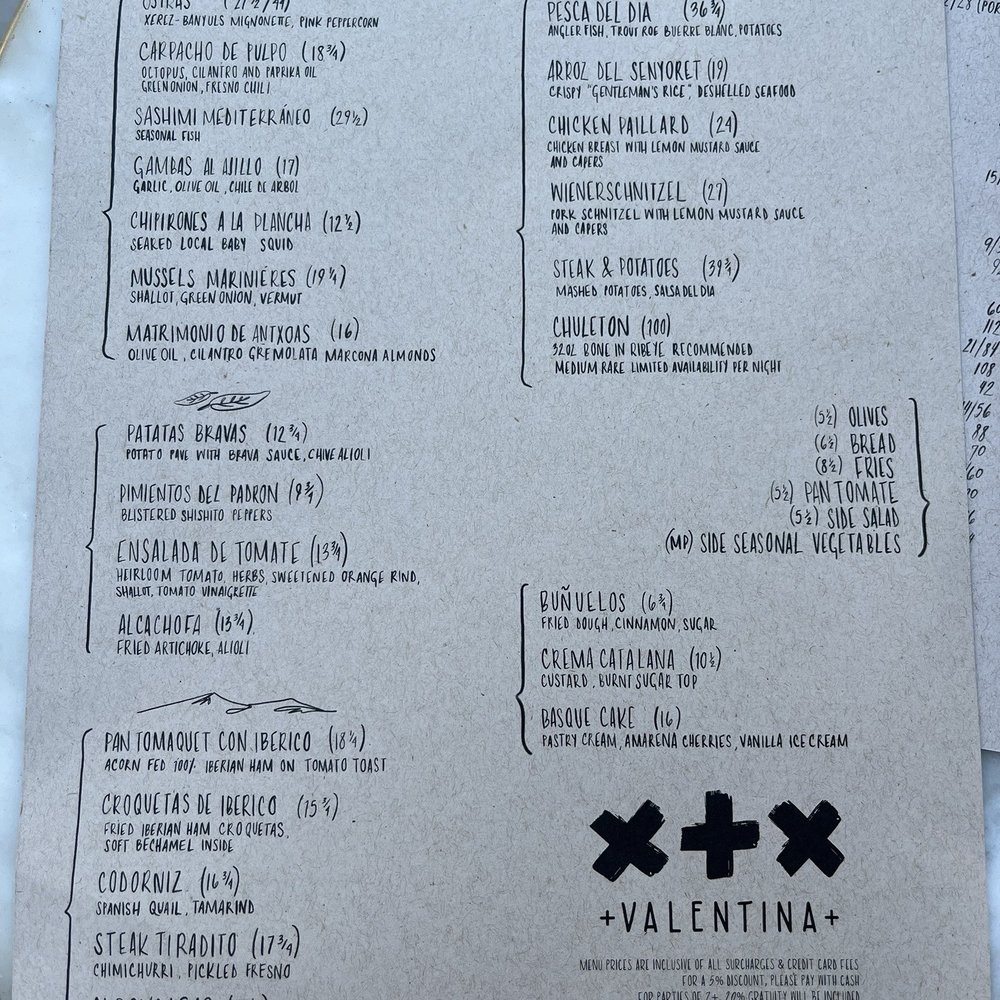 Valentina - Menu - Seafood Near Me - Encinitas, California Valentina - Menu - Seafood Near Me - Encinitas, California