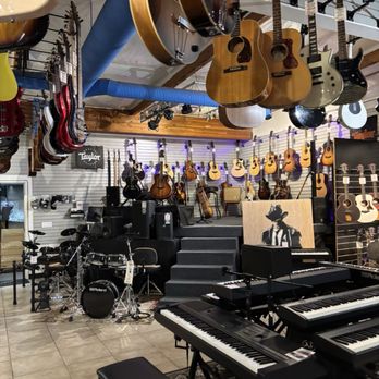 Music Mart - Back corner of the store (stage) - Musical Instruments & Teachers Near Me - Solana Beach, California
