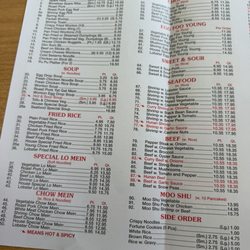 Chung Hing Chinese Take Out Kitchen - Menu 10-2-2026