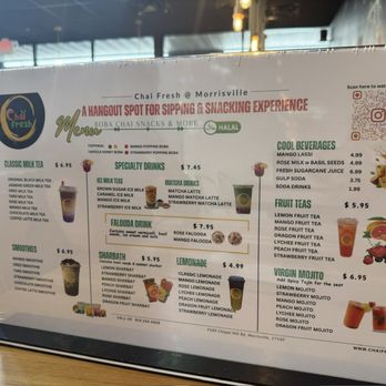 Chai Fresh - Menu card - Coffee & Tea Near Me - Morrisville, North Carolina Chai Fresh - Menu card - Coffee & Tea Near Me - Morrisville, North Carolina