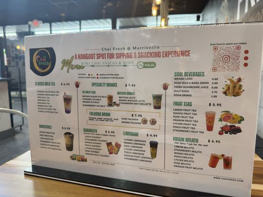 Menu photo 2 Chai Fresh Morrisville, NC Menu photo 2 Chai Fresh Morrisville, NC