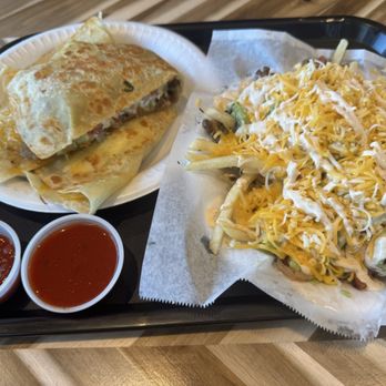 Oscar's Fresh Mex - Surf and turf fries and carne asada quesadilla - Fast Food Near Me - Litchfield Park, Arizona