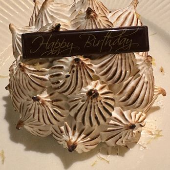 Sky Room - Baked Alaska birthday dessert - American Near Me - Long Beach, California Sky Room - Baked Alaska birthday dessert - American Near Me - Long Beach, California