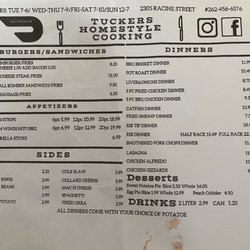 Tucker's Homestyle Cook - Menu