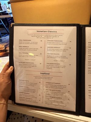 Menu photo 7 The Venetian Restaurant San Diego, CA