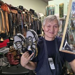 Billy's Shoe Repair - Picture of the owner Billy & my Nike's.