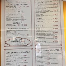 Cornaëlle - Partial menu posted outside restaurant