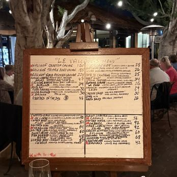 Le Vallauris - Handwritten menu board. - French Near Me - Palm Springs, California Le Vallauris - Handwritten menu board. - French Near Me - Palm Springs, California