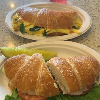 Manhattan Bagel - Chicken Salad Lunch,  Spinach, Egg and Cheese Croissant Blackberry Lemonade - Bagels Near Me - Totowa, New Jersey