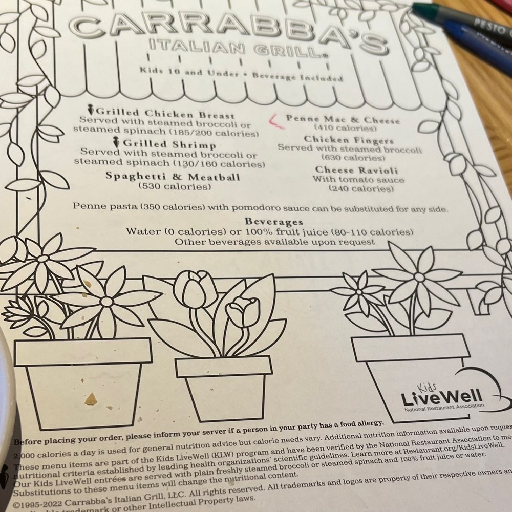 Carrabba's Italian Grill - Kids menu - Italian Near Me - Tampa, Florida