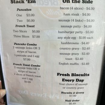 Ed's Fast Break Grille - Current Breakfast Menu April 2026 - American Near Me - Hines, Oregon