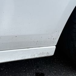 Residue that was left on my friend's car after the wash.