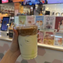 Pandan crema latte