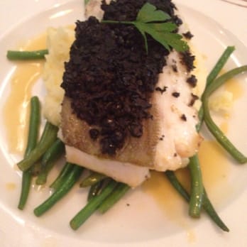 Beara Coast Hotel - Baked cod with black olive toppibg - Hotels Near Me - Castletown-Bearhaven, Colorado
