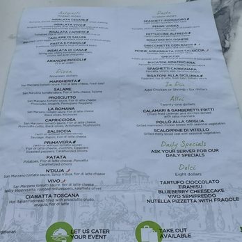 Vivo Pizza+Pasta - Menu - Italian Near Me - Toronto, Ontario Vivo Pizza+Pasta - Menu - Italian Near Me - Toronto, Ontario
