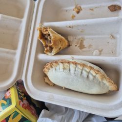 Capybara Empanadas - 1 out of 3 empanadas. Chicken, mushroom and beef could not stop eating so good! Was going to save for later. Will have to finish all.