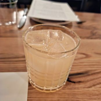 Lola's - Leche De Tigre- Mezcal and ceviche sauce. $19. Interesting cocktail. Bloody Mary-esque almost - New American Near Me - New York, New York