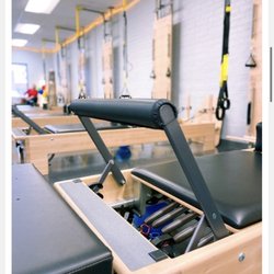 The FIT Lounge - The Pilates reformer footbar, waiting for your warm up! Photo courtesy of Alexis of Chemistry Cachet