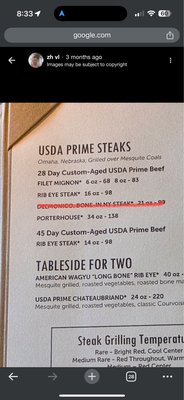 Menu photo 7 John Howie Steak Restaurant Bellevue, WA