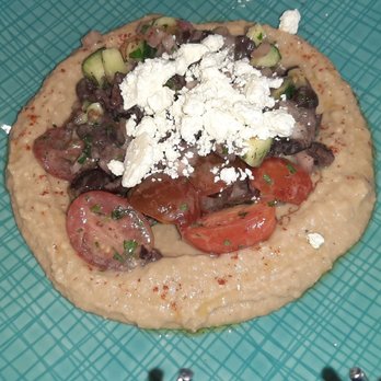 Veranda - Non-vegan hummus that was sent back due to having real Feta cheese - Breakfast & Brunch Near Me - Las Vegas, Nevada