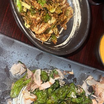 SHIN - Crispy Balsamic Brussel Sprouts 10/10 Shi Shito Pepper 10/10 - Ramen Near Me - Los Angeles, California SHIN - Crispy Balsamic Brussel Sprouts 10/10 Shi Shito Pepper 10/10 - Ramen Near Me - Los Angeles, California