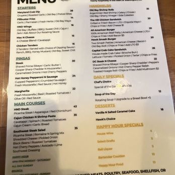 Hawk N Dove Capitol Hill DC - Menu picture - Bars Near Me - Washington, DC, District of Columbia Hawk N Dove Capitol Hill DC - Menu picture - Bars Near Me - Washington, DC, District of Columbia