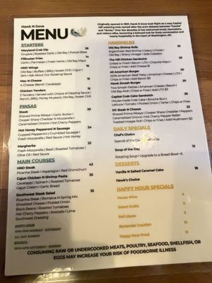 Menu photo 1 Hawk N Dove Capitol Hill DC Washington, DC, DC Menu photo 1 Hawk N Dove Capitol Hill DC Washington, DC, DC