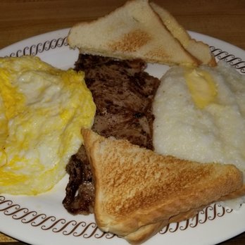 Waffle House - Delicious steak and eggs. It took awhile to come but it was worth the wait. - Diners Near Me - Augusta, Georgia