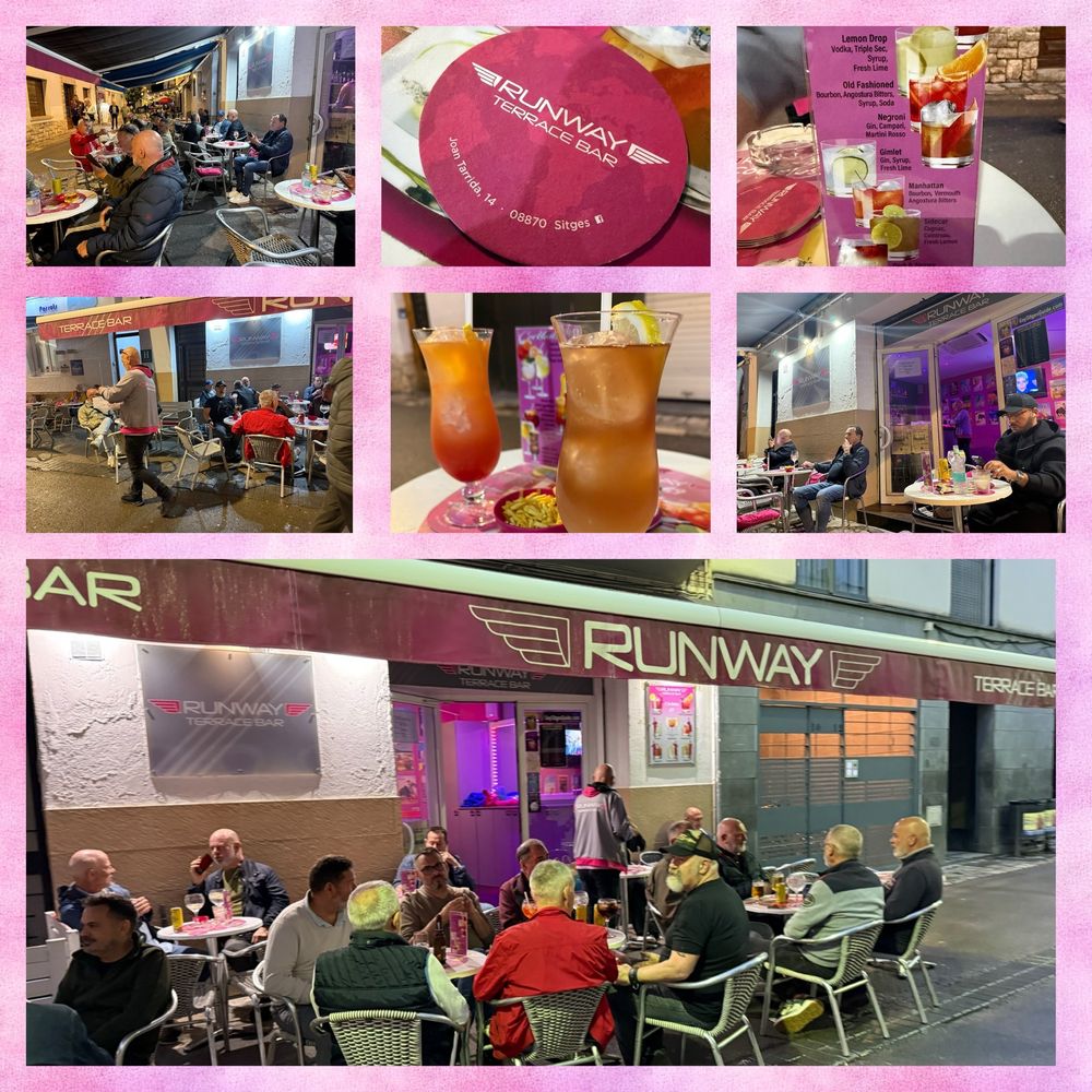 Runway Terrace Bar - Photo 1: Montage of images from Runway Terrace Bar - Gay Bars Near Me - Sitges, B