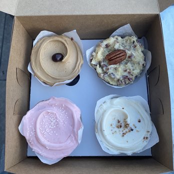 Baked & Wired - Dirty Chai (upper left), German Chocolate (upper right), Strawberry (lower left), and Carrot Cake (lower left) - Bakeries Near Me - Washington, DC, District of Columbia