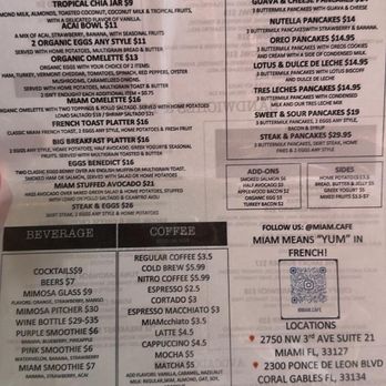 MIAM Cafe - Sandwiches Near Me - Miami, Florida