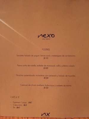 Menu photo 3 Nexo Wine Bistrot México, D.F., DIF