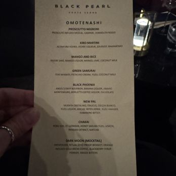 Black Pearl Ponte Vedra Beach - drink menu in the speakeasy - Japanese Near Me - Palm Valley, Florida Black Pearl Ponte Vedra Beach - drink menu in the speakeasy - Japanese Near Me - Palm Valley, Florida
