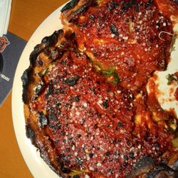 Pizzeria UNO - Very charred individual deep dish