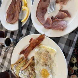 French Toast Breakfast, with the country ham upgrade. French Toast Breakfast, with the country ham upgrade.