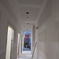 Drywall Tech - Finished ready for paint ceilings and walls at European Wax Center