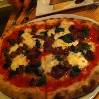 Cotto A Legna - Sausage and spinach pizza. - Pizza Near Me - Geneva, Illinois