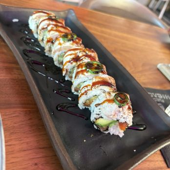 Fuego Hibachi - La Niña Roll - love the flavor that comes through from the just the slightest bit of char given to the torched fish on top - Sushi Bars Near Me - Riverside, California