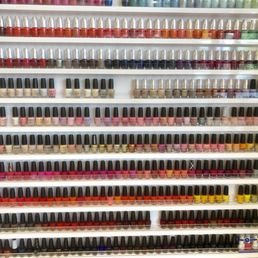 Polish wall. Tons of OPI. Polish wall. Tons of OPI.
