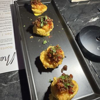 1123 by Chef Tobias - Shrimp Bacon Jam Deviled Eggs - Breakfast & Brunch Near Me - Hyattsville, Maryland