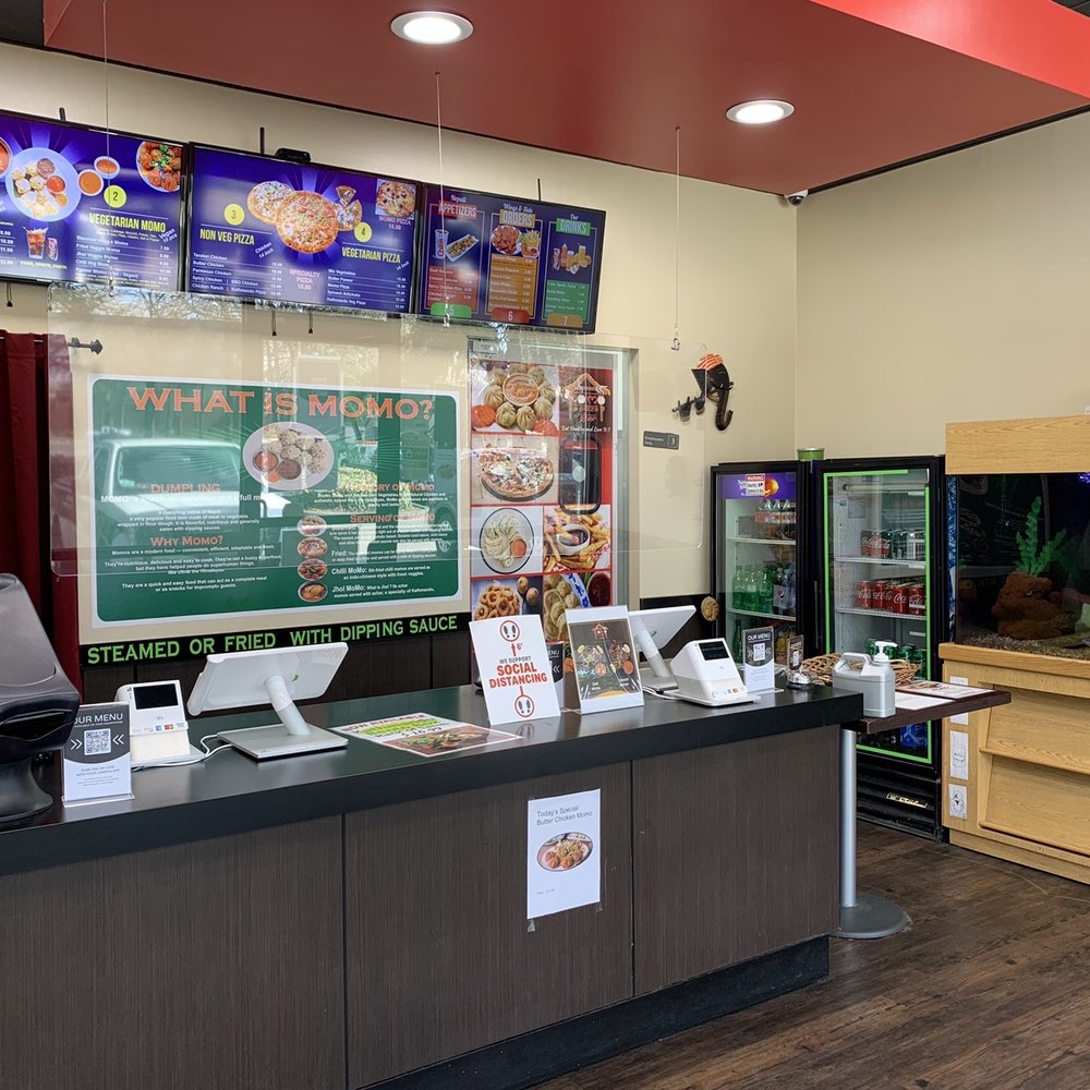 Momo & Pizza Ghar - Interior- covid era March 2021 - Pizza Near Me - Redmond, Washington Momo & Pizza Ghar - Interior- covid era March 2021 - Pizza Near Me - Redmond, Washington