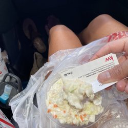 KFC - Had to eat with a business card!
