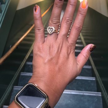 Sparkle San Francisco - Matte leopard with orange lines by Kim! IG 0nemorecoat (zero not letter O) - Nail Salons Near Me - San Francisco, California Sparkle San Francisco - Matte leopard with orange lines by Kim! IG 0nemorecoat (zero not letter O) - Nail Salons Near Me - San Francisco, California
