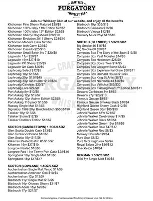 Menu photo 5 Purgatory Craft Beer And Whiskey Bar Spokane, WA Menu photo 5 Purgatory Craft Beer And Whiskey Bar Spokane, WA
