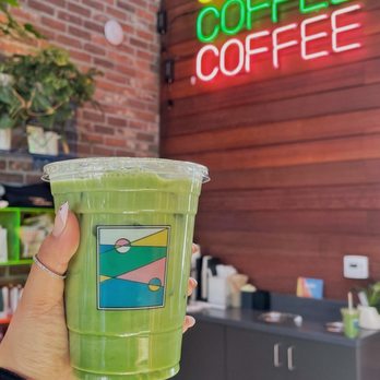 Coffee MCO - Iced Matcha Latte w/ vanilla syrup & oat milk ($7.25) - Coffee & Tea Near Me - Los Angeles, California