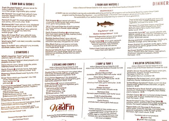 Menu photo 7 WildFin American Grill Issaquah, WA Menu photo 7 WildFin American Grill Issaquah, WA