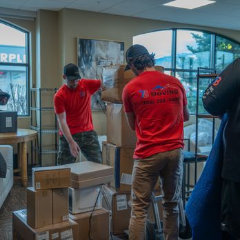 7B Moving - Office Move in Sandpoint being loaded and protected by our crew - Movers Near Me