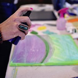 Santa Fe Painting Workshops - Learn some of my signature techniques in my abstract painting class!